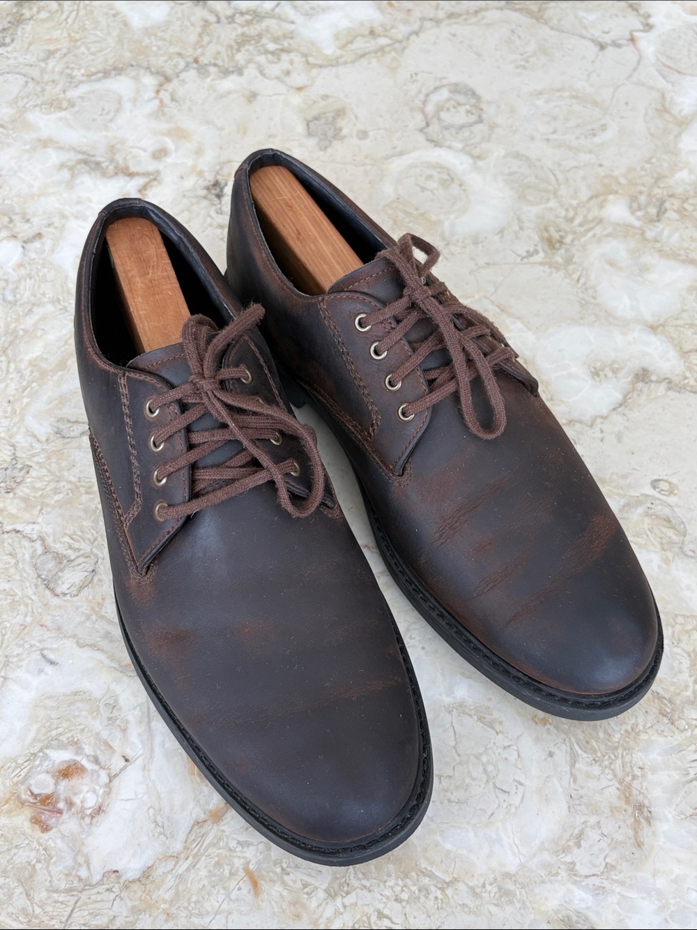 Timberland Men’s Waterproof Brown Leather Oxford Shoes Size 10M
